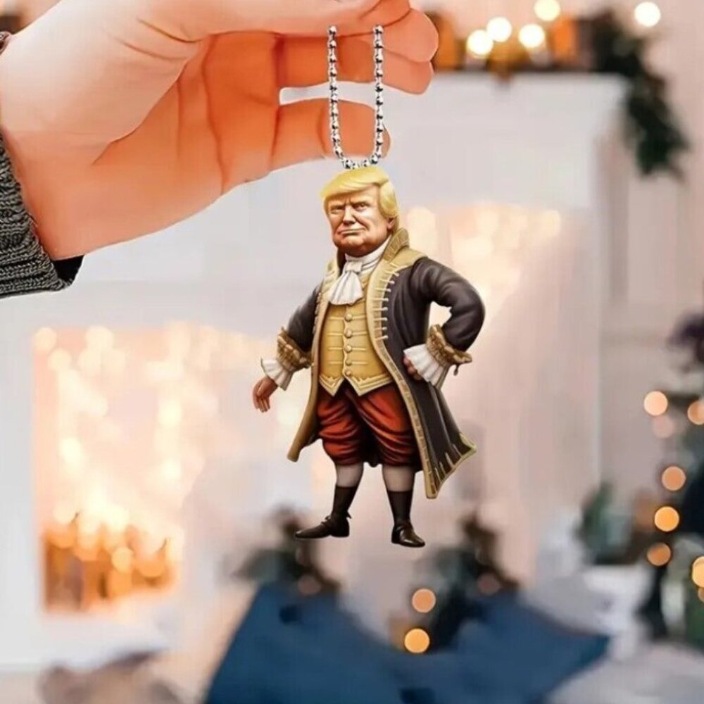 ๐ฅ Donald Trump Historical-Style Figurine Ornament with Chain Collectible - Picture 3 of 4